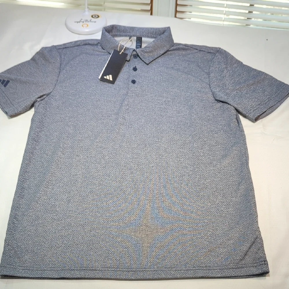 Adidas Men's Heathered Gray Polo Shirt